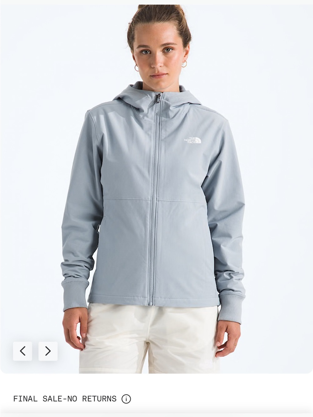 The North Face Women's Light Gray Hooded Lined Jacket
